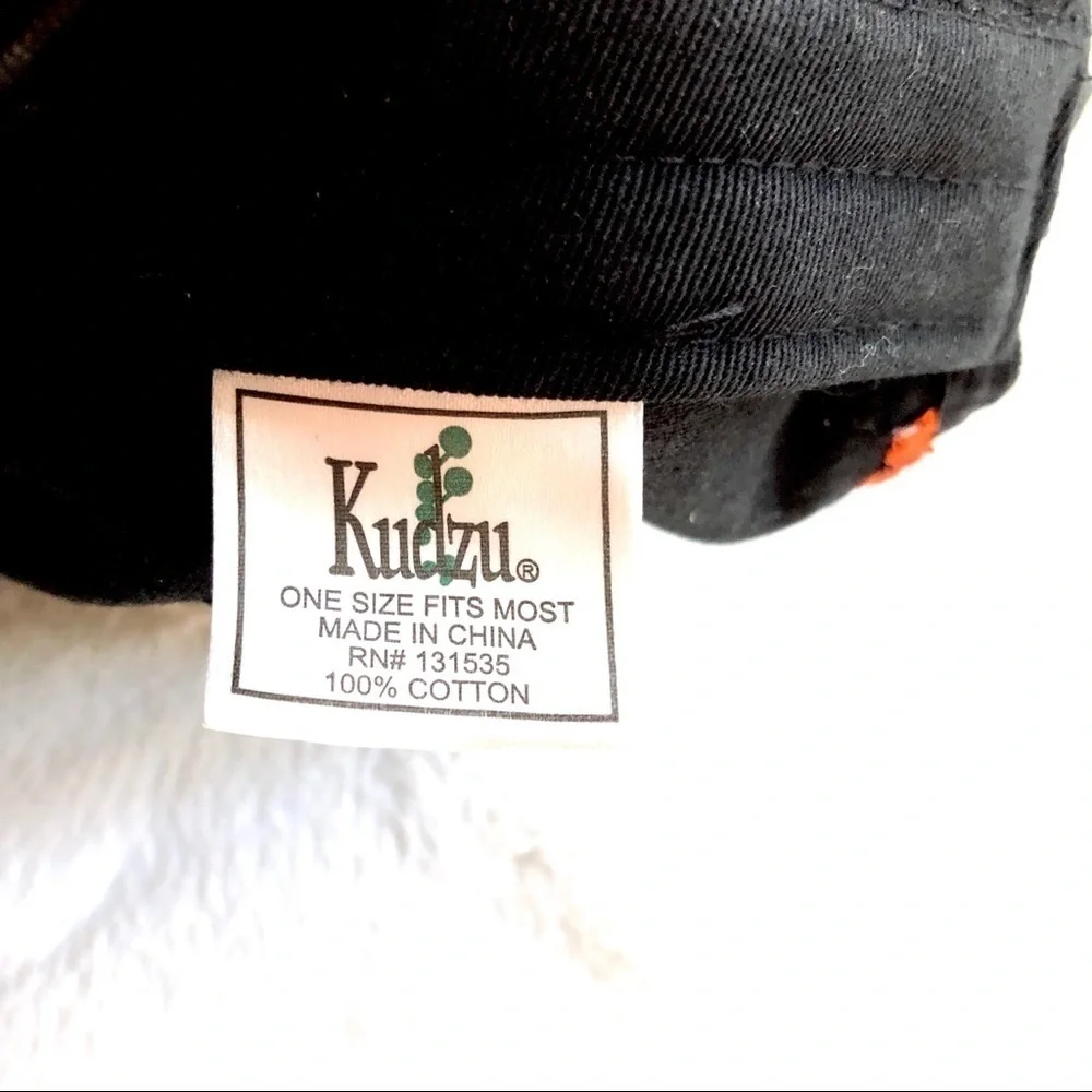 🔴 5 for $10 ONE Kudzu Black Orange Performance Baseball Cap Hat OSFM